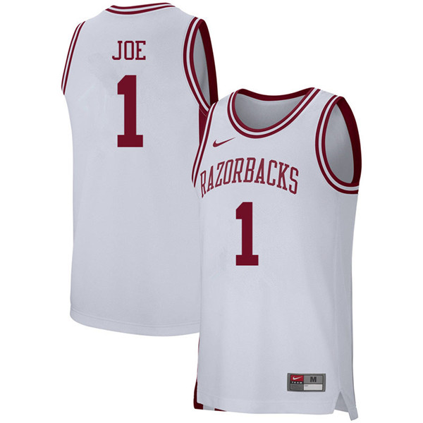 Men #1 Isaiah Joe Arkansas Razorbacks College Basketball 39:39Jerseys Sale-White